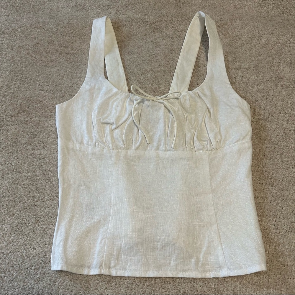 Reformation Balia Linen Top